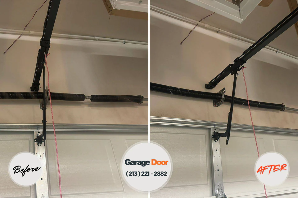 Before and after: garage door installation Hawley, MN